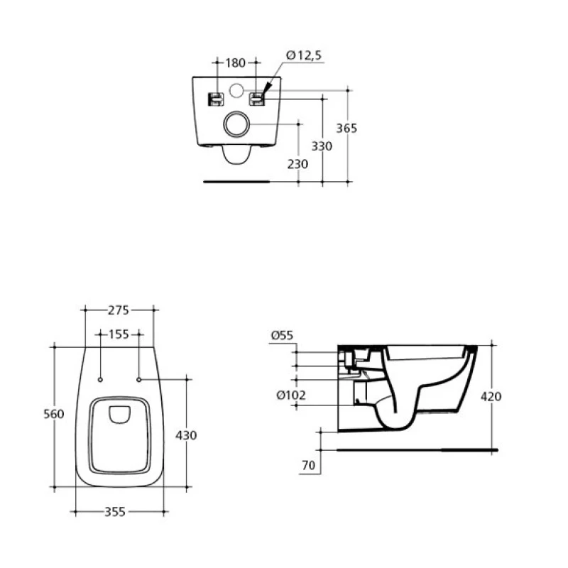 Унитаз подвесной с сиденьем микролифт Ideal Standard Ventuno T316501