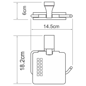 Изображение товара держатель туалетной бумаги wasserkraft lopau k-6025