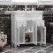 Комплект мебели белый матовый 76 см с художественным стеклом Opadiris Тибет - 5