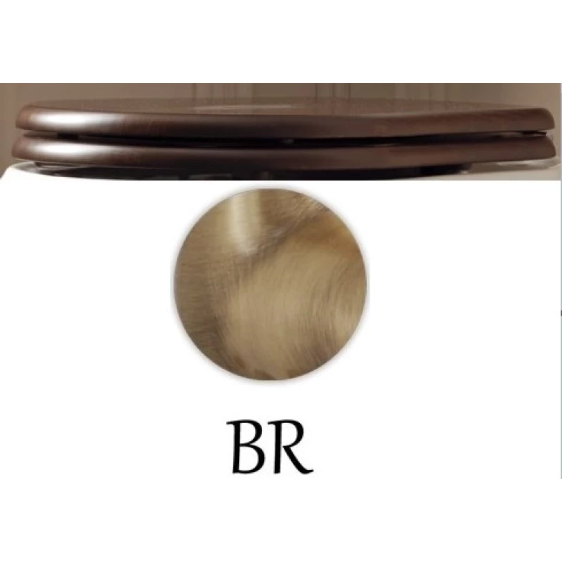 Сиденье для унитаза орех/бронза Kerasan Retro 109340noc/br