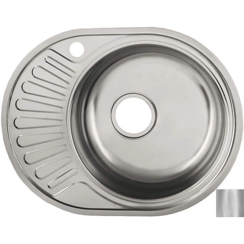 Кухонная мойка матовая сталь Ukinox Фаворит FAD577.447 -GT6K 1R