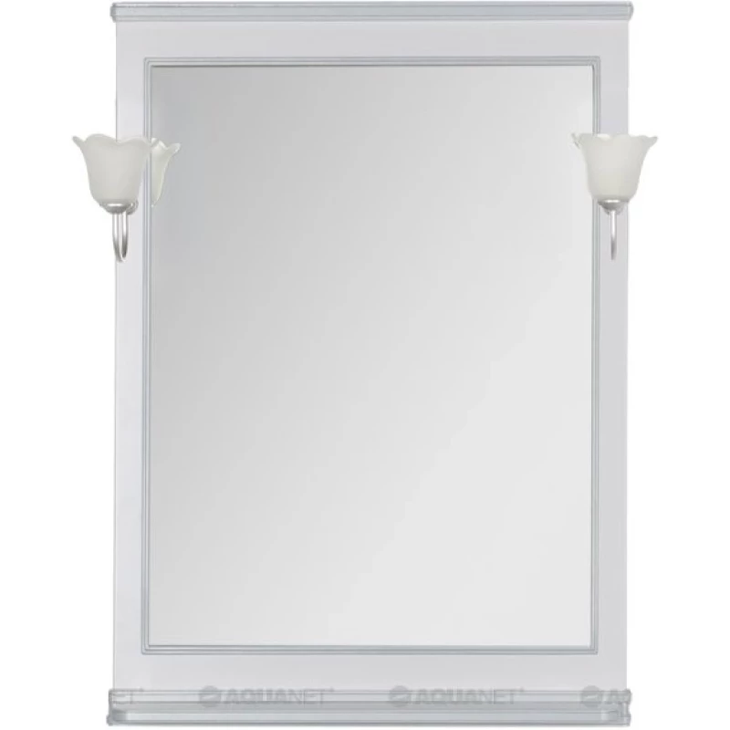 Зеркало 72,2x100 см белый/серебро Aquanet Валенса 00180142