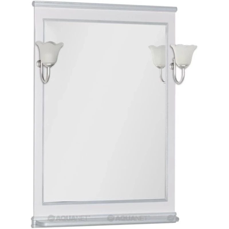 Зеркало 72,2x100 см белый/серебро Aquanet Валенса 00180142
