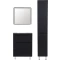Пенал напольный черный матовый с бельевой корзиной L Style Line Бергамо СС-00002328 - 5