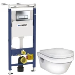 Изображение товара комплект подвесной унитаз gustavsberg hygienic flush 5g84hr01 + система инсталляции geberit 458.125.21.1