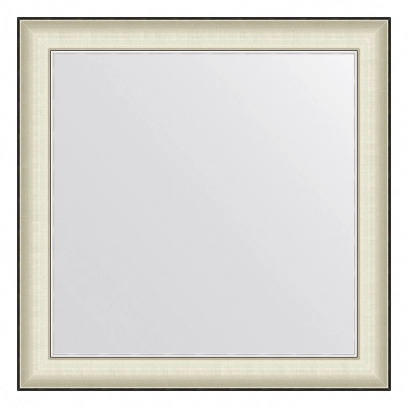 Зеркало 78x78 см белая кожа с хромом Evoform Definite BY 7632