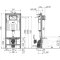 Комплект подвесной унитаз Toto CF CW132Y#NW1 + VC130 + система инсталляции AlcaPlast AM101/11203:1RUSSETM70 - 11