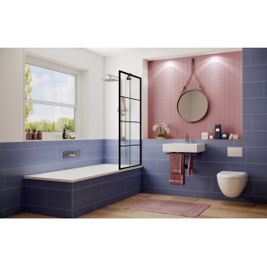 Изображение товара шторка для ванны 80 см ambassador bath screens 16041209 прозрачное