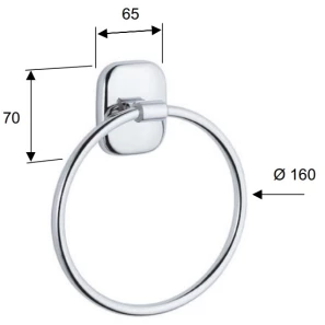 Изображение товара кольцо для полотенец remer suite su44cr