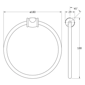 Изображение товара кольцо для полотенец - компонент для штанги valsan val 022