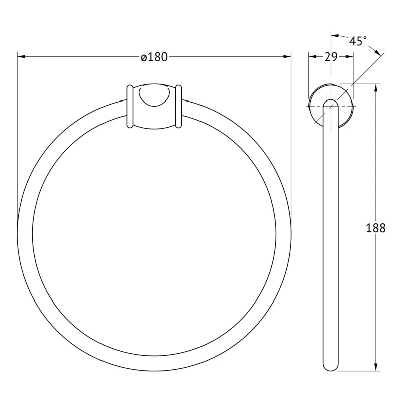 Кольцо для полотенец - компонент для штанги Valsan VAL 022