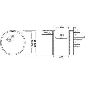 Изображение товара кухонная мойка полированная сталь ukinox модерн mop420 -gt8c