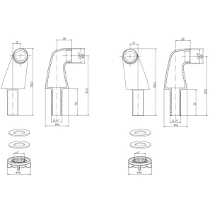 Изображение товара крепеж для вертикального монтажа смесителя (пара) lemark lm8556br