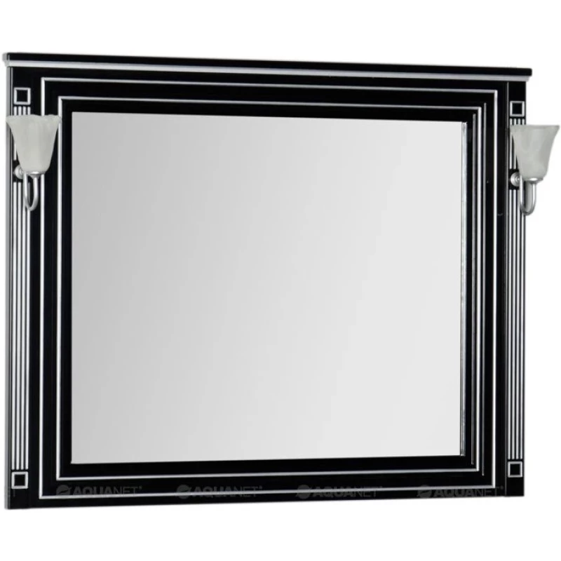 Зеркало 120x96,3 см черный серебряная патина Aquanet Паола 00181767