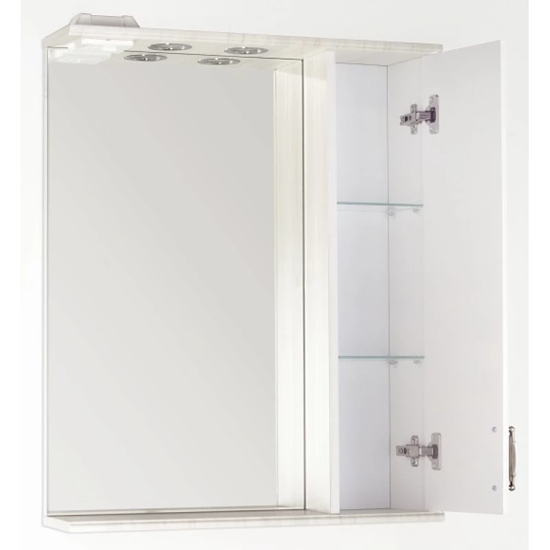 Зеркальный шкаф 65x83 см рельеф пастель Style Line Олеандр-2 ЛС-00000202
