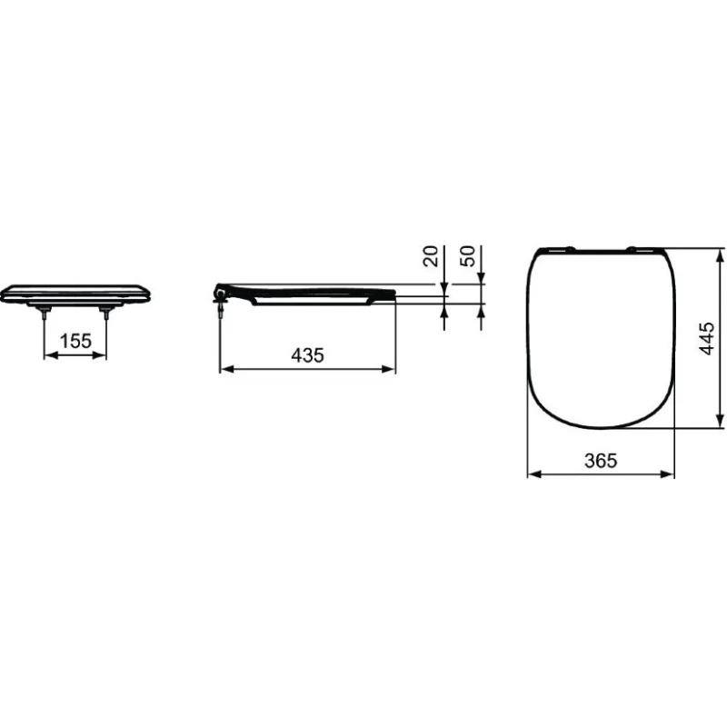 Сиденье для унитаза с микролифтом Ideal Standard Tesi T3527V3