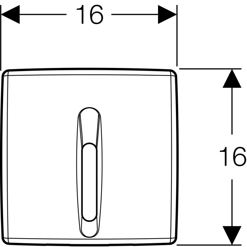 Система электронного управления смывом писсуара, питание от батарей Geberit Basic матовый хром 115.818.46.5