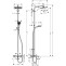 Душевая система для ванны с термостатом Hansgrohe Crometta E 240 1jet Showerpipe  27298000 - 2