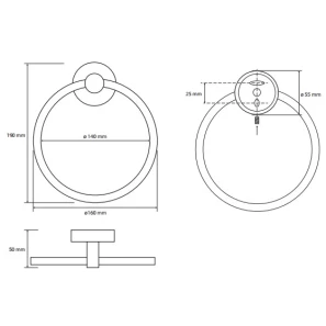 Изображение товара кольцо для полотенец bemeta neo 104104065
