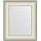 Зеркало 44x54 см белая кожа с хромом Evoform Definite BY 7636 - 1