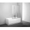 Шторка для ванны складывающаяся трехэлементная Ravak VS3 130 белая+транспарент 795V0100Z1 - 1