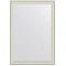 Зеркало 129x184 см белая кожа с хромом Evoform Exclusive-G BY 4576 - 1