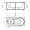 Акриловая гидромассажная ванна 150x70 см пневматическое управление плоские форсунки Aquatek Афродита-150 - 5