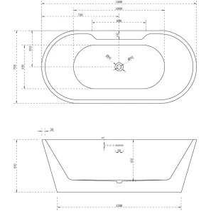 Изображение товара акриловая ванна 150x70 см abber ab9299-1.5