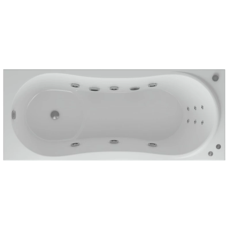 Акриловая гидромассажная ванна 150x70 см пневматическое управление премиум форсунки Aquatek Афродита-150