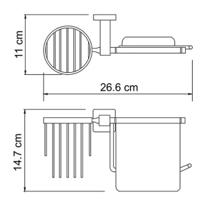 Изображение товара держатель туалетной бумаги и освежителя воздуха wasserkraft lippe k-6559
