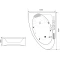 Акриловая гидромассажная ванна 160x100 см Black & White Galaxy 500800L - 10