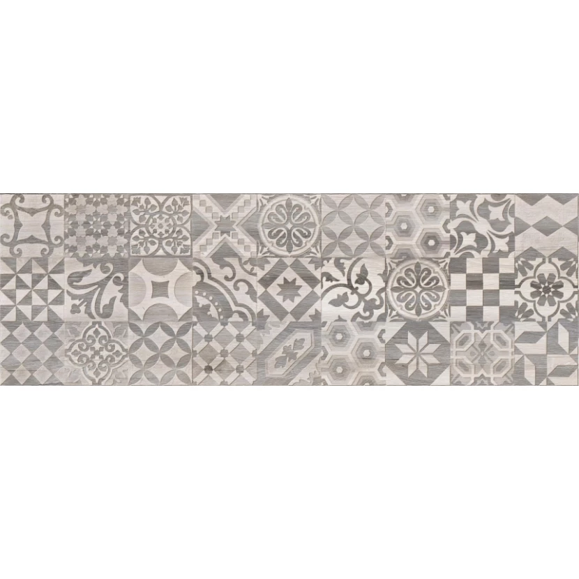 Плитка Альбервуд Декор 2 белый 1664-0166 20x60