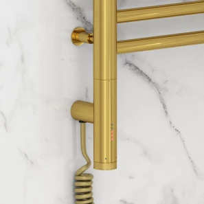 Изображение товара полотенцесушитель электрический 1000x300 золотой мэм левый, перемычка прямая сунержа богема 3.0 03-5804-1030