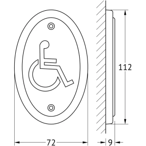 Изображение товара табличка информационная "туалет для лиц с ограниченными возможностями" valsan val 007