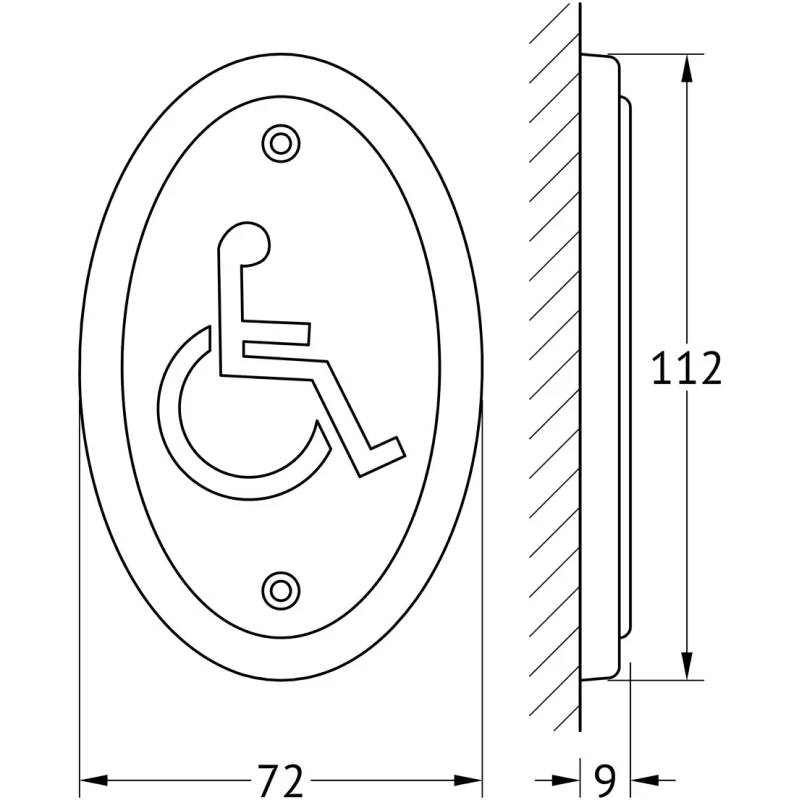 Табличка информационная "туалет для лиц с ограниченными возможностями" Valsan VAL 007