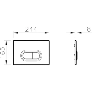 Изображение товара смывная клавиша антивандальная vitra loop o матовый хром 740-0940