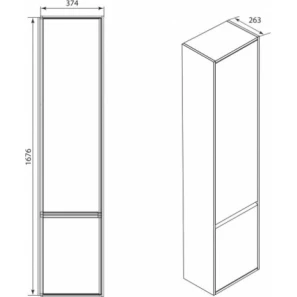 Изображение товара шкаф-колонна белый глянец r roca laks zru9302802