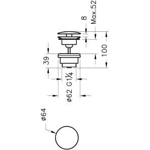 Изображение товара донный клапан vitra syphon a4514936