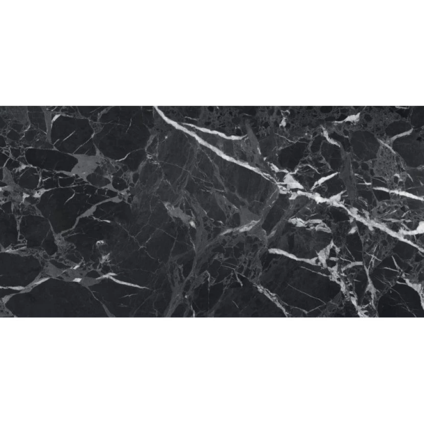 Керамогранит Грани Таганая Gresse-Stone Simbel-pitch мрамор черно-серый 60x120