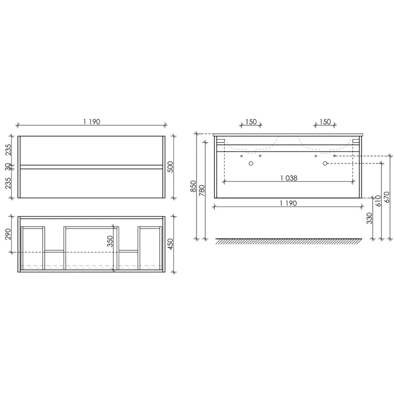 Комплект мебели дуб бардолино/белый глянец 121 см Sancos Smart SM120-2E + CN7004 + AR1200