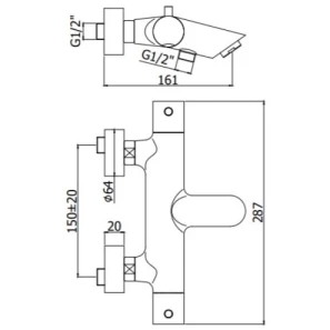 Изображение товара термостат для ванны paffoni light liq022rose