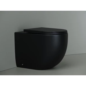Изображение товара приставной безободковый унитаз с сиденьем микролифт ceramica nova metropol cn4004mb