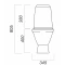 Унитаз-компакт косой выпуск с сиденьем полипропилен Sanita Кама эконом KMASACC01090111 - 3