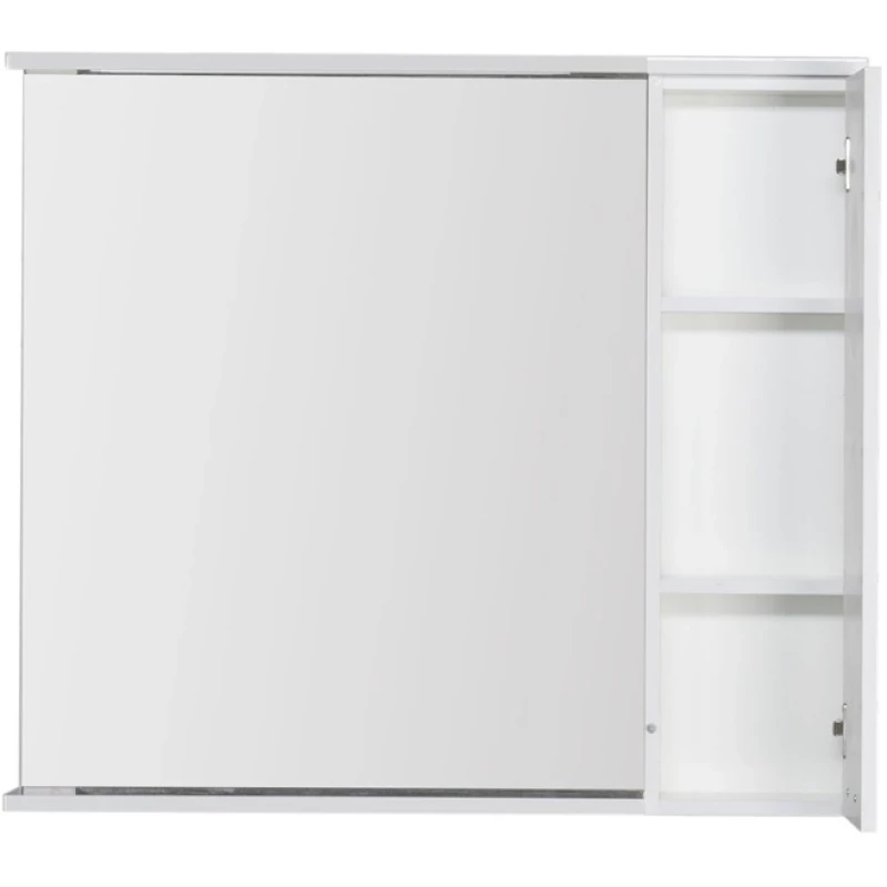Зеркальный шкаф 98,6x87 см с подсветкой белый Aquanet Доминика 00171922