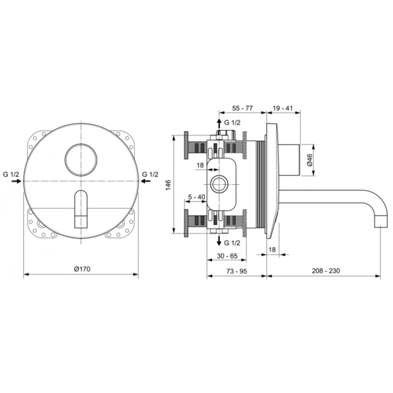 Инфракрасная электроника для раковины со смешиванием Ideal Standard Ceraplus A6153AA