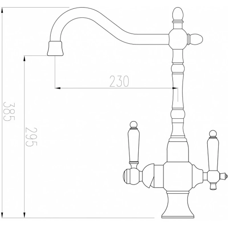 Смеситель для кухни с подключением к фильтру Zorg Sanitary ZR 336 YF-50