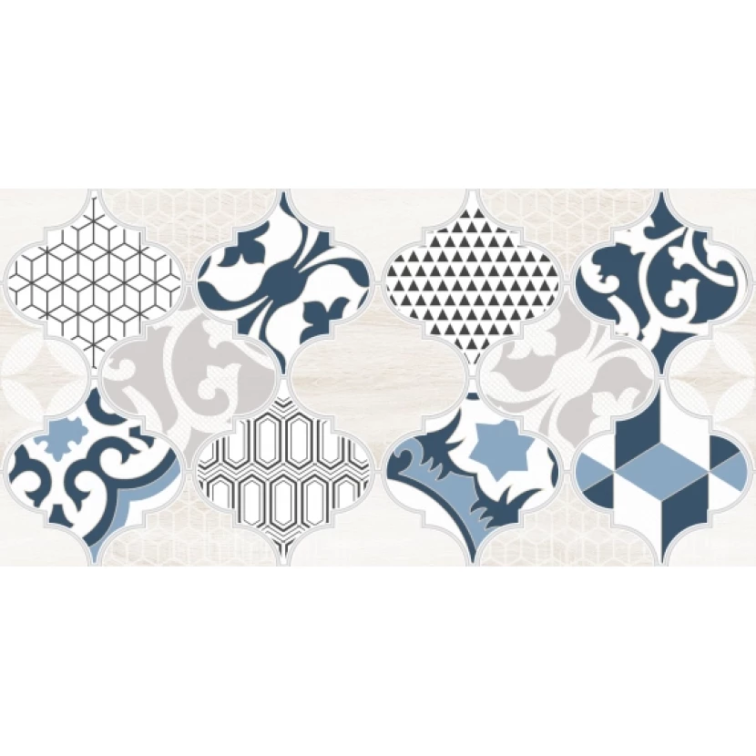 Декор LB-Ceramics 1 Мореска 1641-8629 20x40 синяя