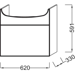 Изображение товара тумба белый глянец 62 см jacob delafon odeon up eb880-j5