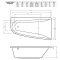 Акриловая ванна 150x90 см левая Vayer Boomerang GL000010850 - 3