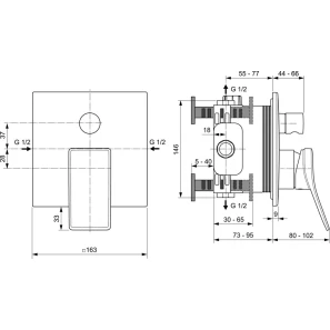 Изображение товара смеситель для ванны ideal standard conca a7374a2
